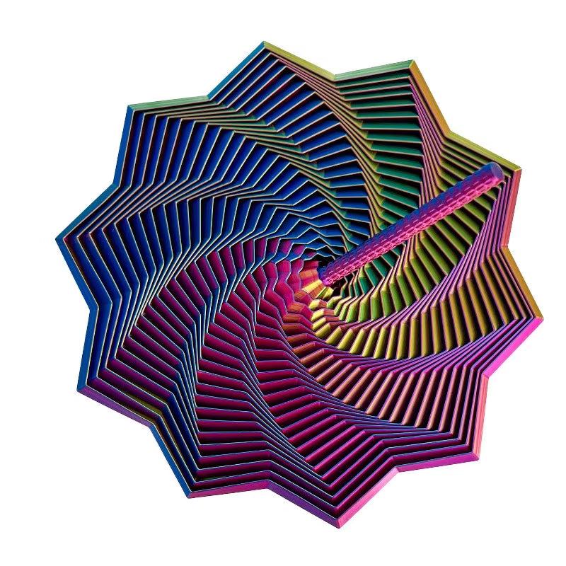 3D Printed Octagonal Fidget Toy Spiral Star Stress Relief Toy Sensory Antistress Geometric Illusion Desktop Ornament Gift