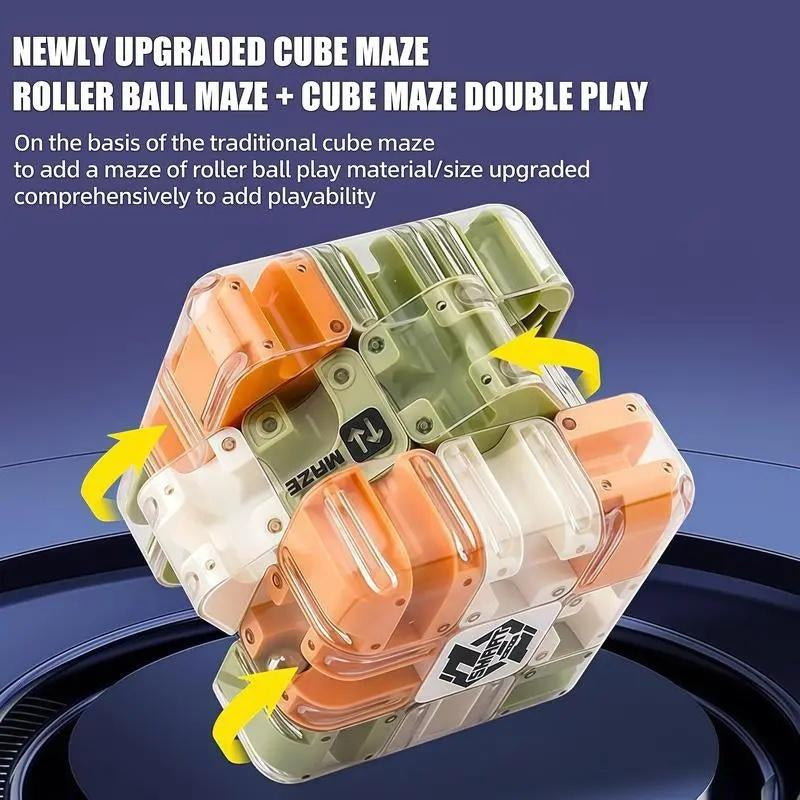 3D Ball Maze Cube Puzzle Educational Logic Cube for Kids Parent Child Battle Game Stress Relief Toy for Logical Thinking Training