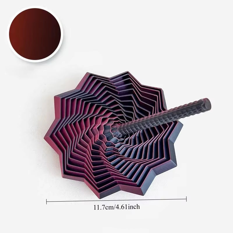 3D Printed Octagonal Fidget Toy Spiral Star Stress Relief Toy Sensory Antistress Geometric Illusion Desktop Ornament Gift