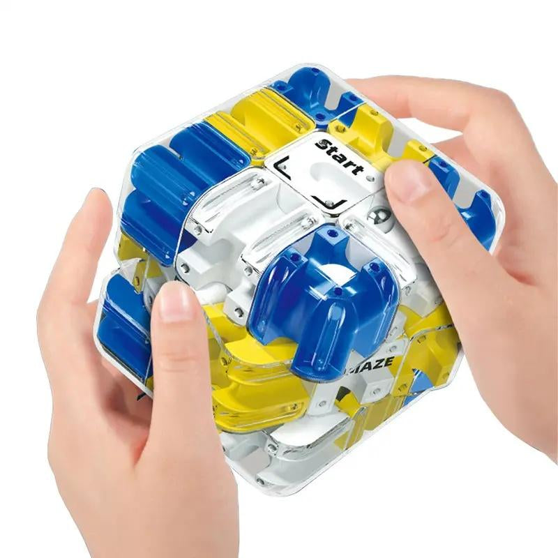 3D Ball Maze Cube Puzzle Educational Logic Cube for Kids Parent Child Battle Game Stress Relief Toy for Logical Thinking Training