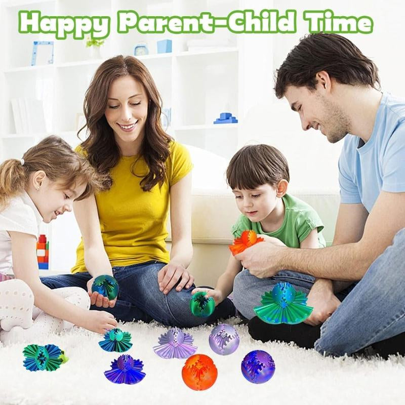3D Printed Gear Ball Gear Sphere Fidget Toy, 4 Pcs Steampunk Whirling Wonder Fidget Gear Ball Stress Anxiety Relaxing Fidgets Toys for Office and Home Christmas Stocking Stuffers Party Favors Gift